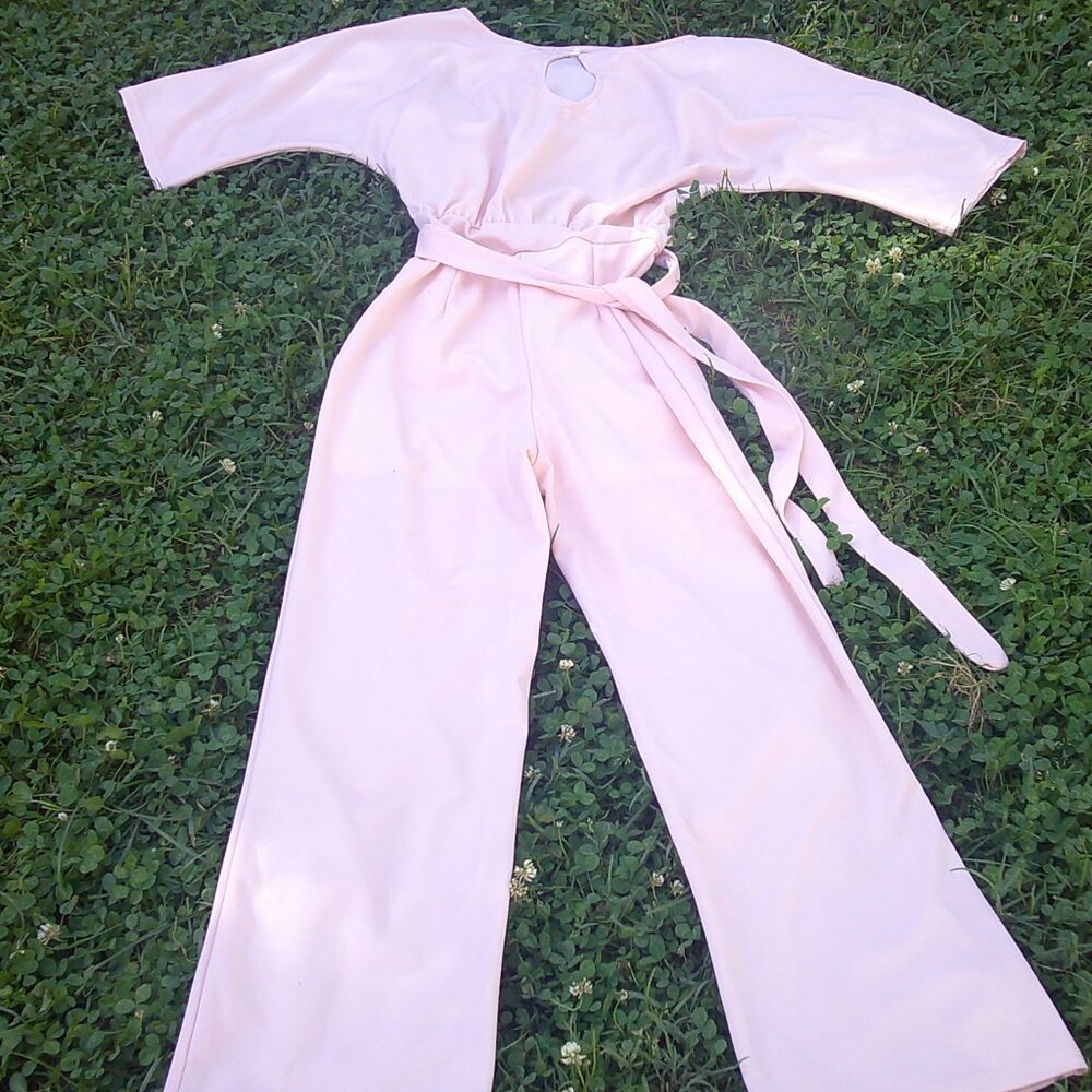 vintage salmon pink jumpsuit